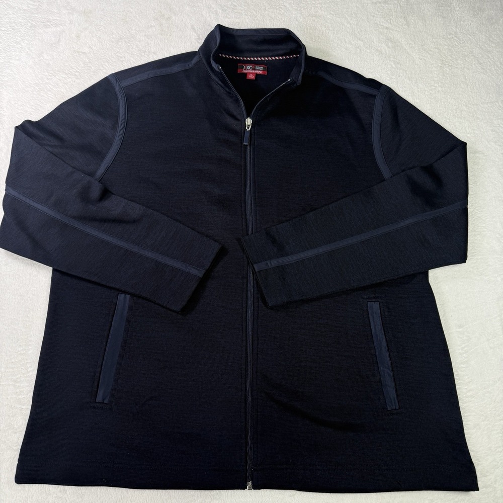 Johnston & Murphy XC4 Extreme Comfort Full Zip Jacket 74-9112 Navy Mens XL Golf